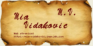 Mia Vidaković vizit kartica